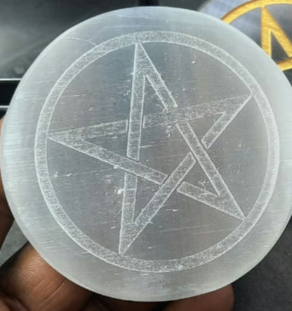 Selenite Plates w engraved Reiki Symbols  image 7