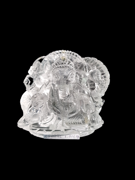 Crystal Carved Ganeshas image 0