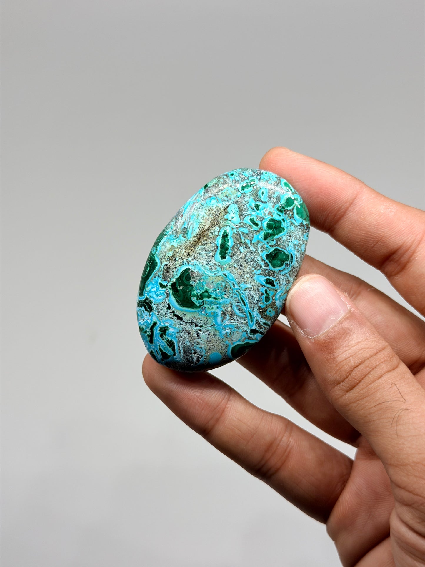 Malachite Chrysocolla Palmstone (1kg)