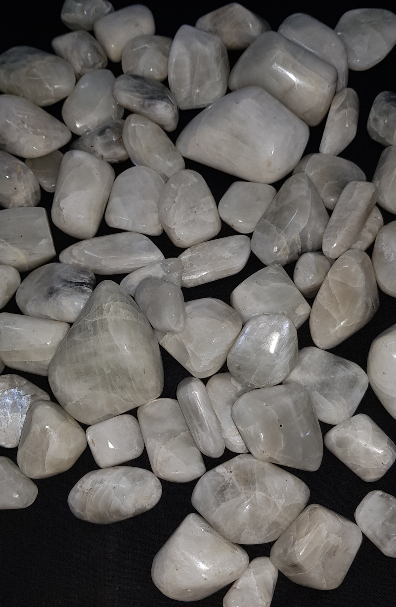 White Rainbow Moonstone Tumbled Stones image 0