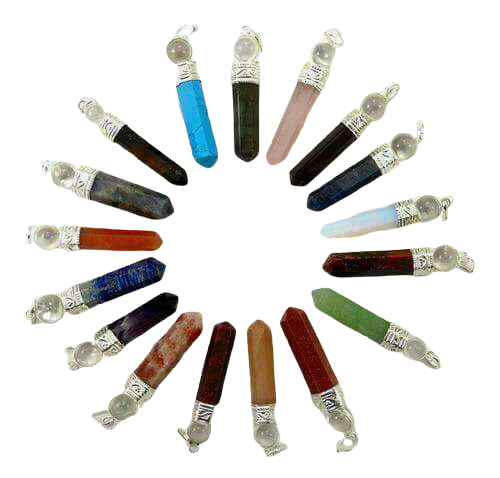 Double Terminated Stone Pendants image 0