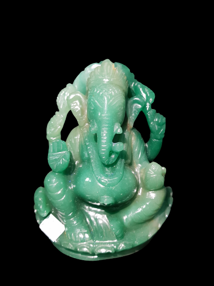 Green Aventurine Ganeshas image 0