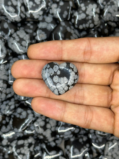 Mini Snowflake Obsidian Hearts image 6