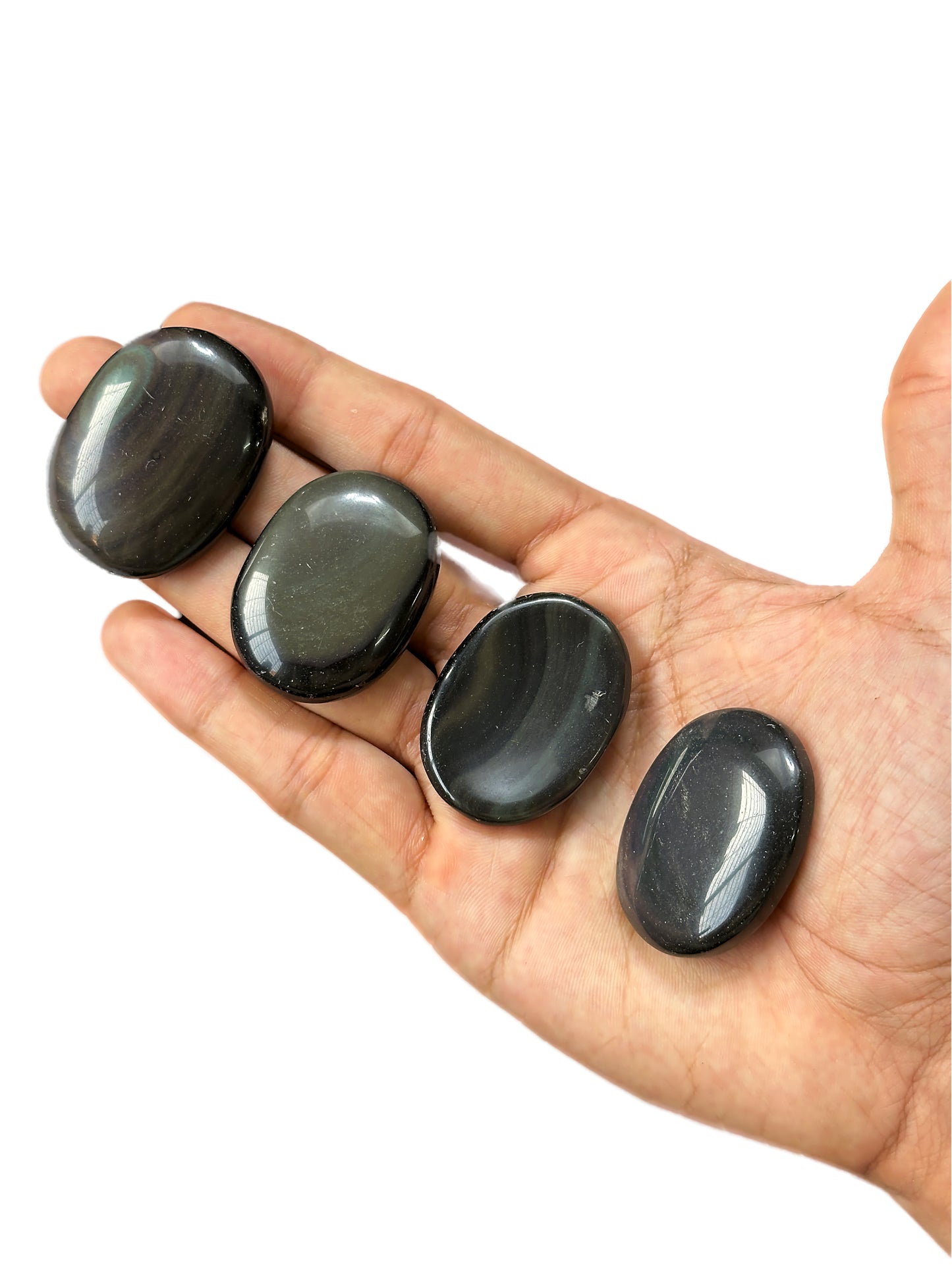 Rainbow Obsidian Worry Stones image 0