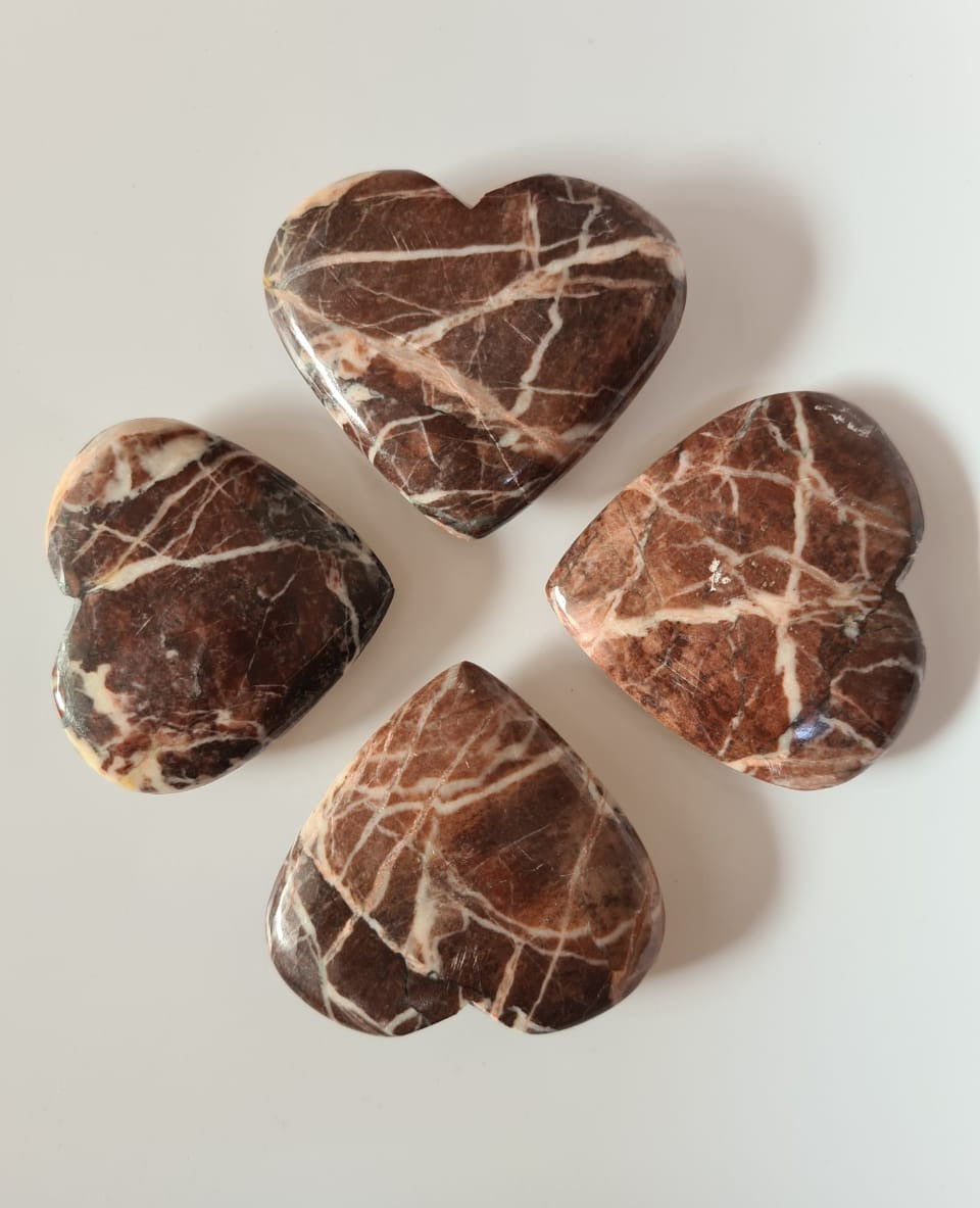 Cocoa Jasper Hearts (Big Sized 50-55 mm) image 0