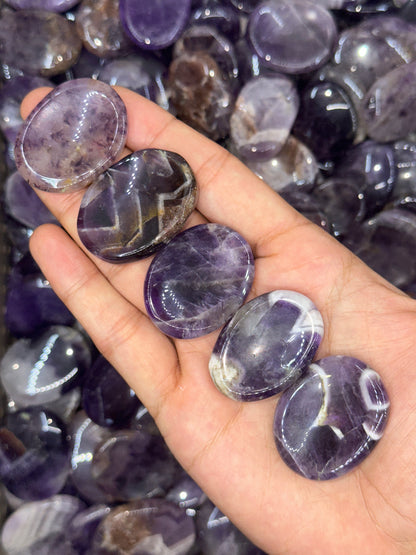 Chevron Amethyst Worry Stones image 1