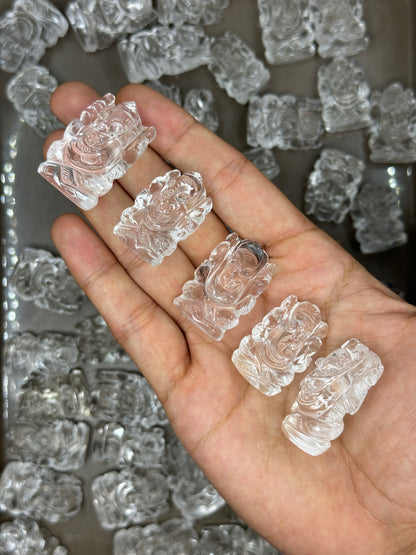 Clear Quartz Ganesha - 1 inch image 0