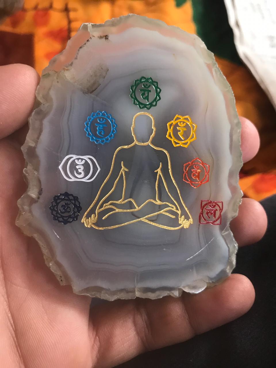 7 Chakra Agate Plates  image 2