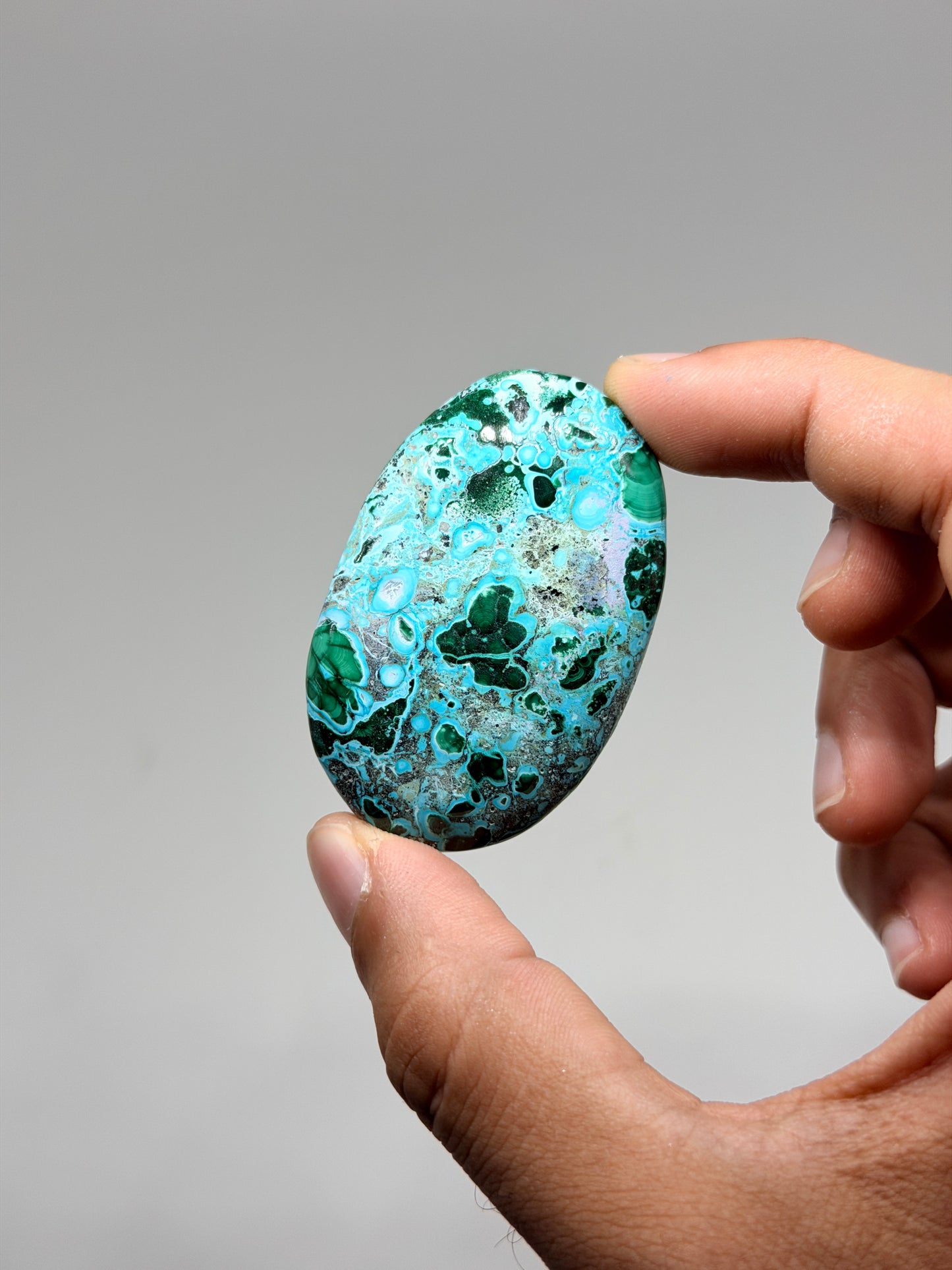 Malachite Chrysocolla Palmstone (1kg)