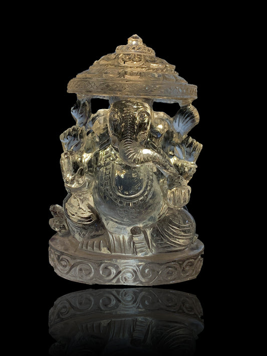 Crystal Carved Ganesha (a dome on top) image 0