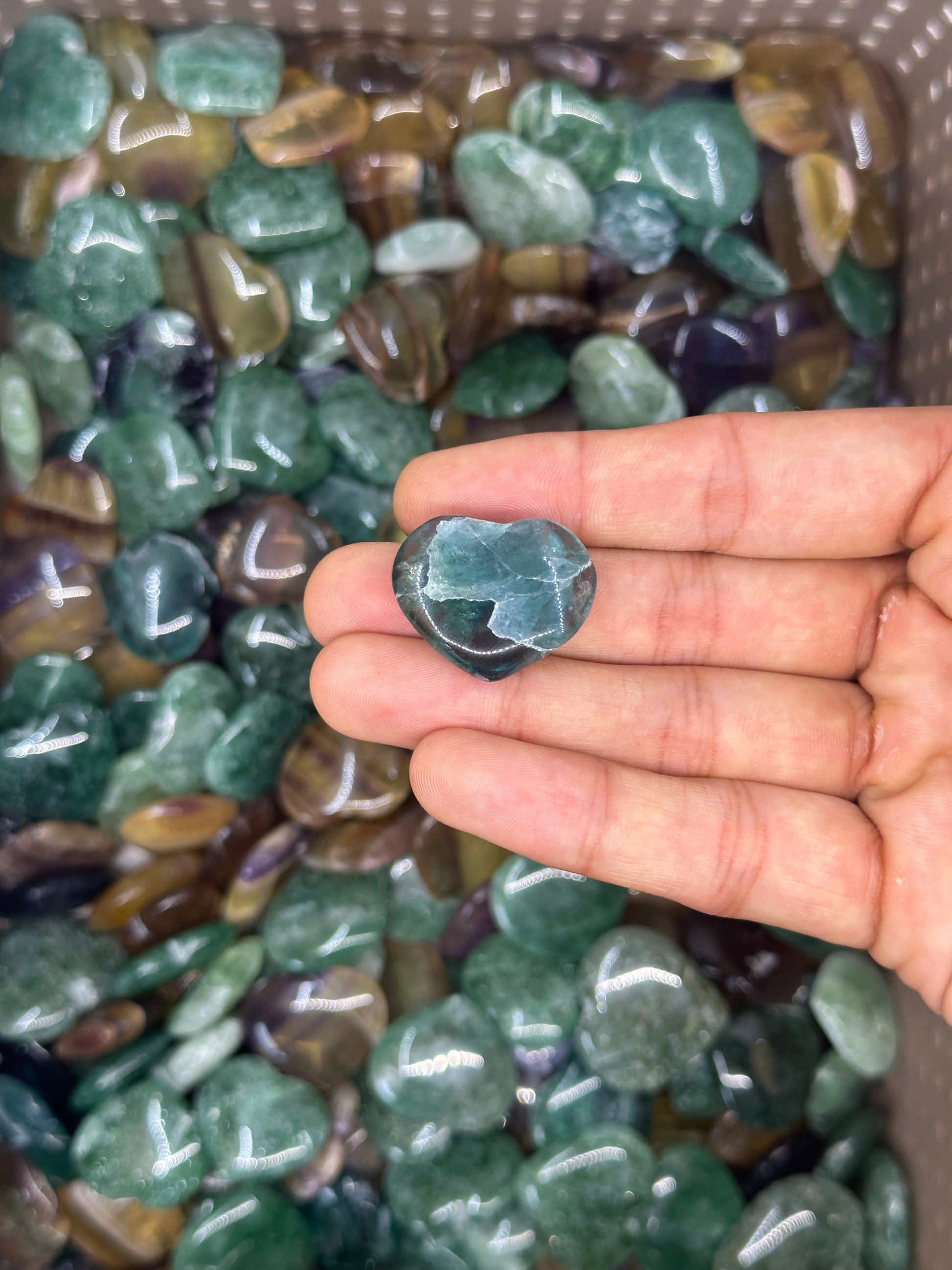 Mini Fluorite Hearts image 5