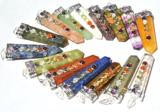 Flat Seven Chakra Pendants image 0