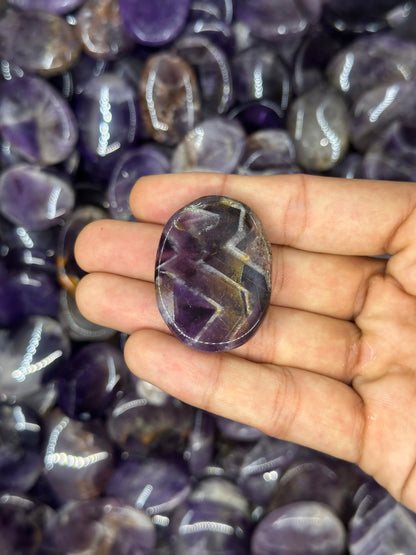 Chevron Amethyst Worry Stones image 9