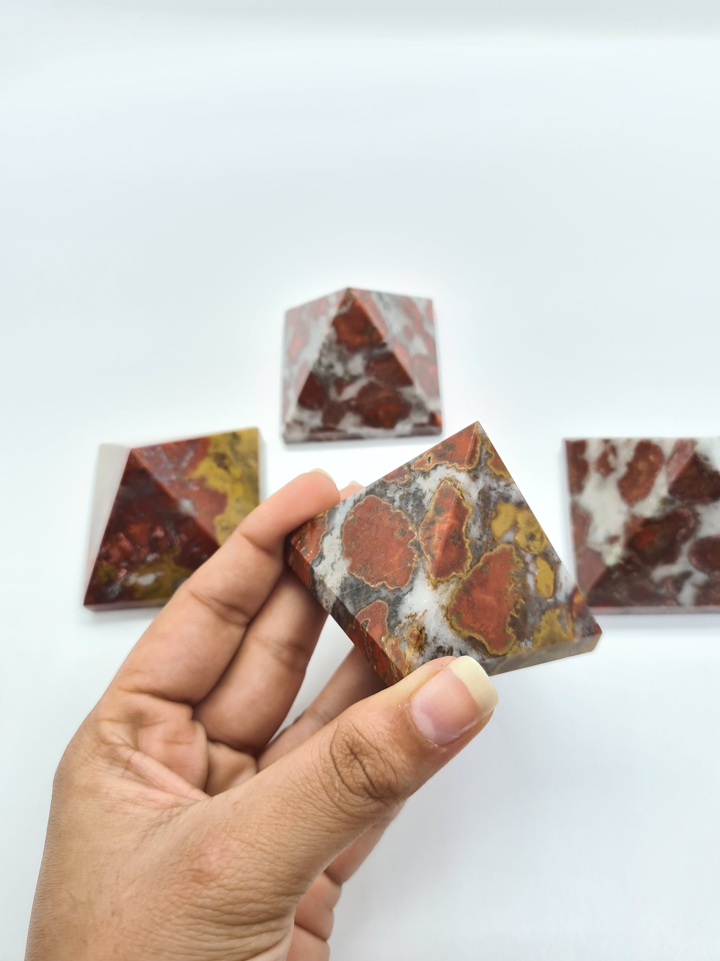 Conglomerate/King Cobra Jasper Pyramids image 0