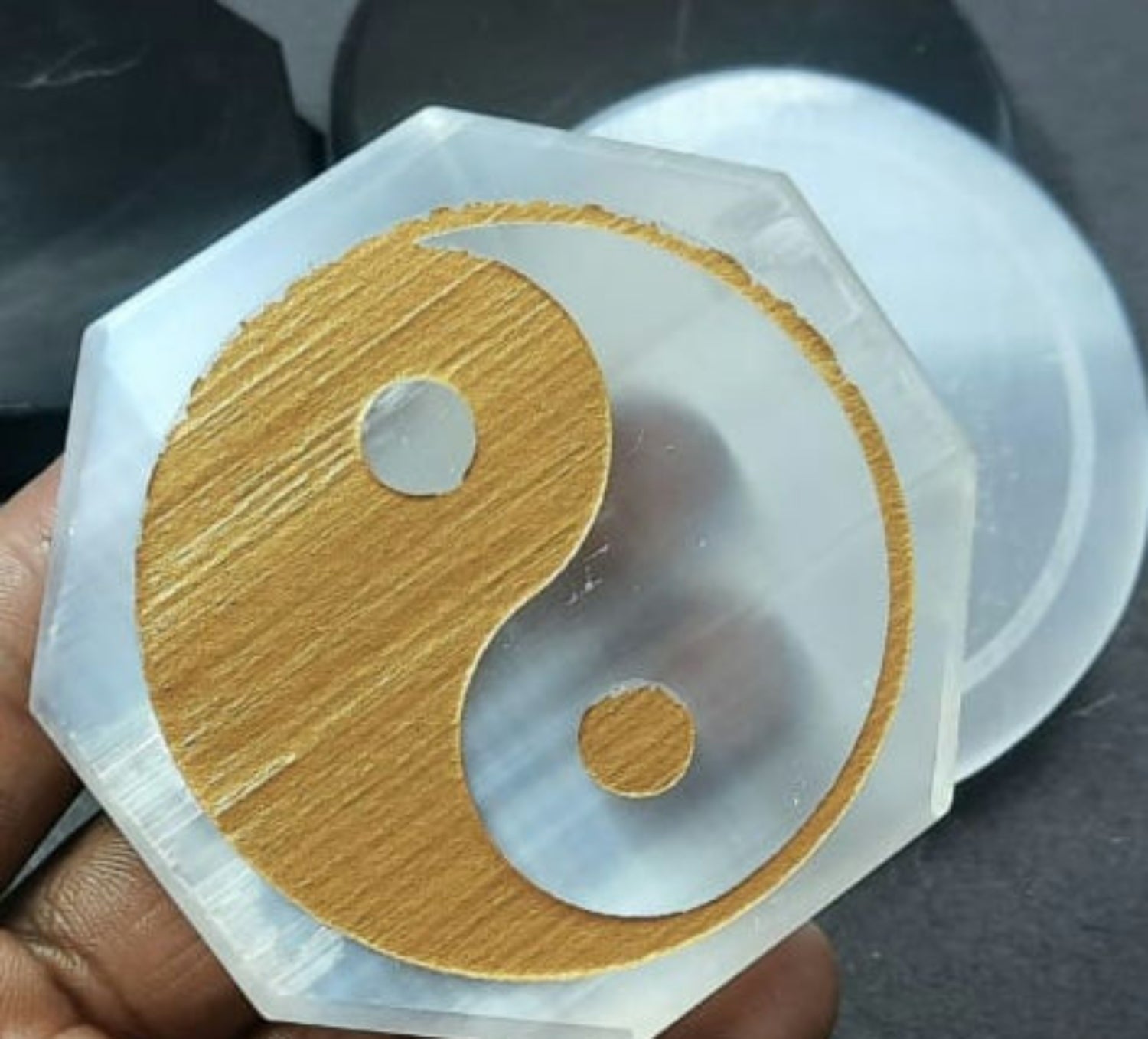 Selenite Plates w engraved Reiki Symbols  image 4