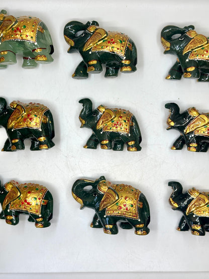 Green Aventurine Painting Elephant image 3