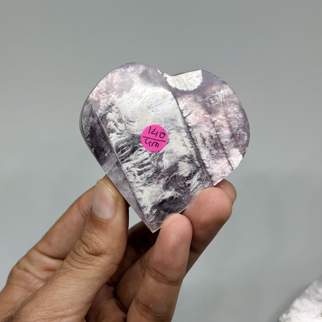 Gem Lepidolite Heart (1KG)