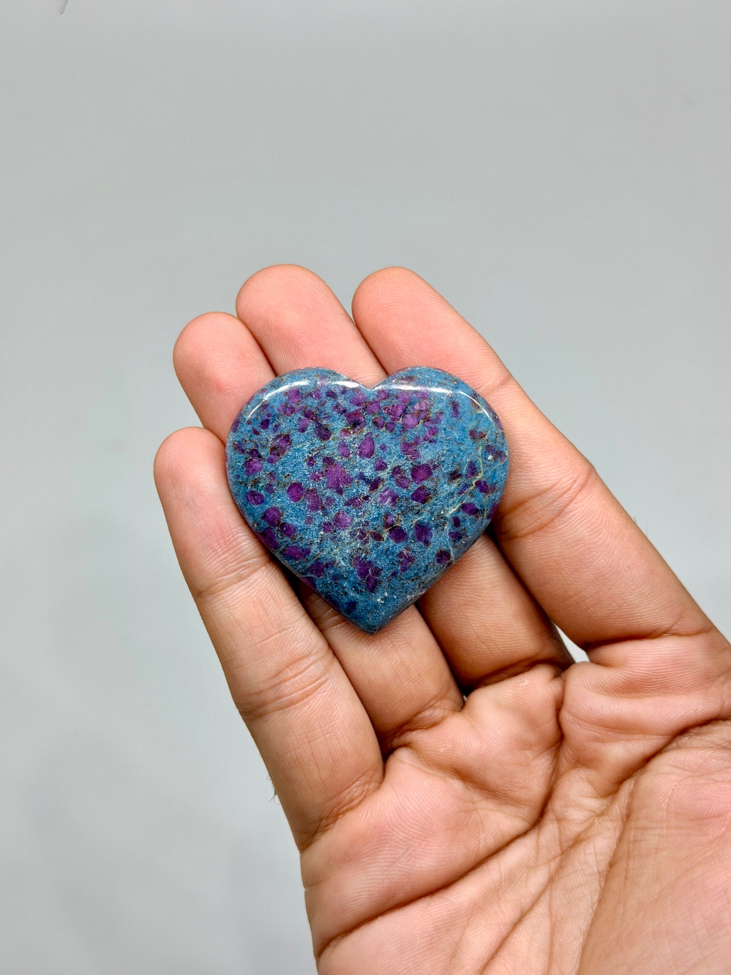 Ruby in Kyanite Mini Heart