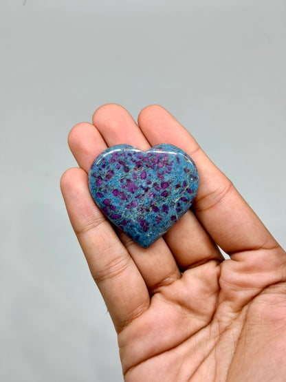 Ruby in Kyanite Mini Heart