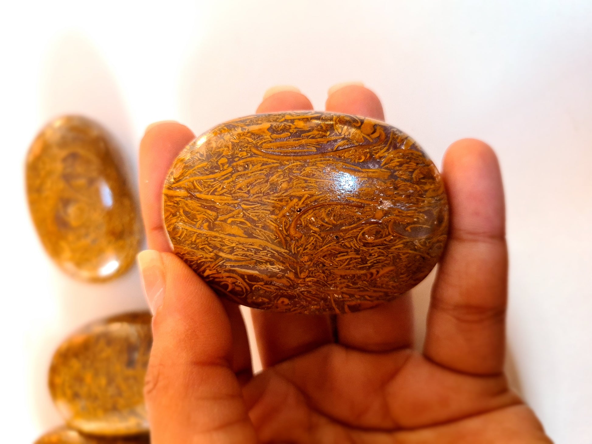 Camel Jasper/Miriam Stone Palm Stones image 1