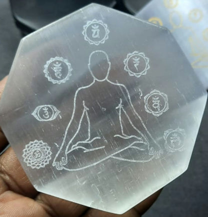 Selenite Plates w engraved Reiki Symbols  image 8
