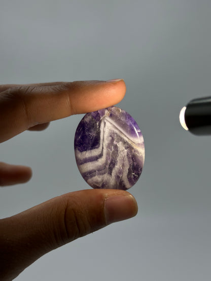 Chevron Amethyst Worry Stones image 13