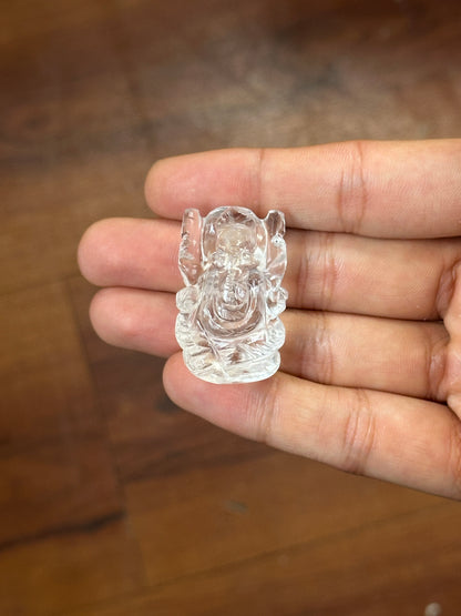 Clear Quartz Ganesha - 1 inch image 3