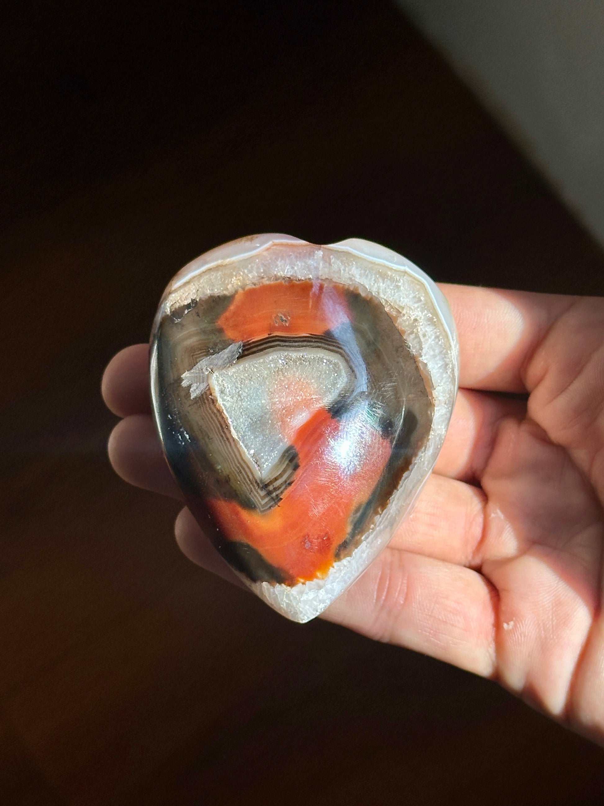 Druzy Carnelian Hearts image 7