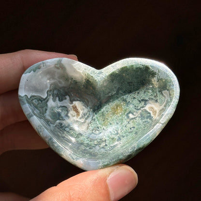 Moss Agate Heart Bowl image 2
