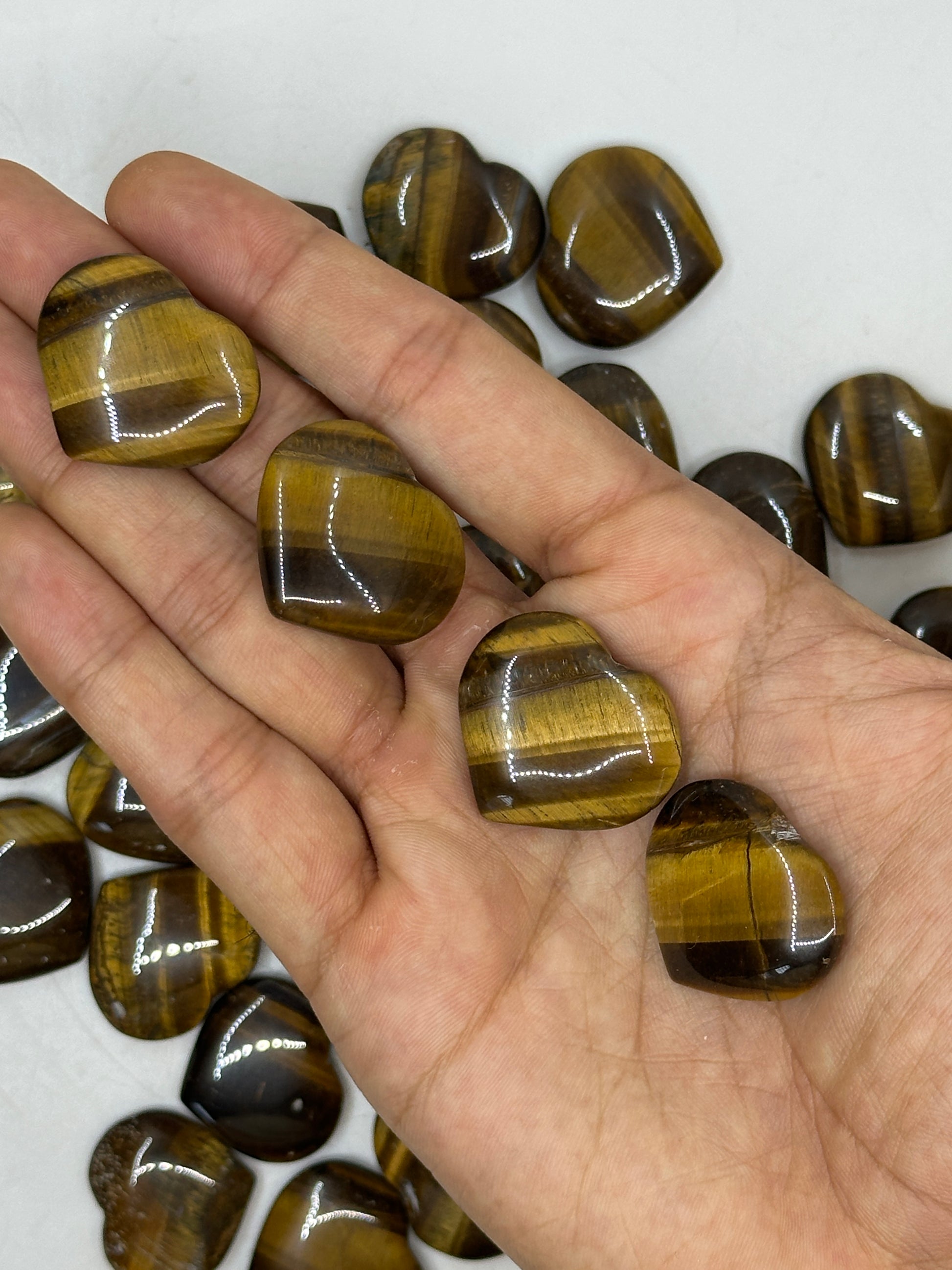 Mini Tiger Eye Hearts image 0