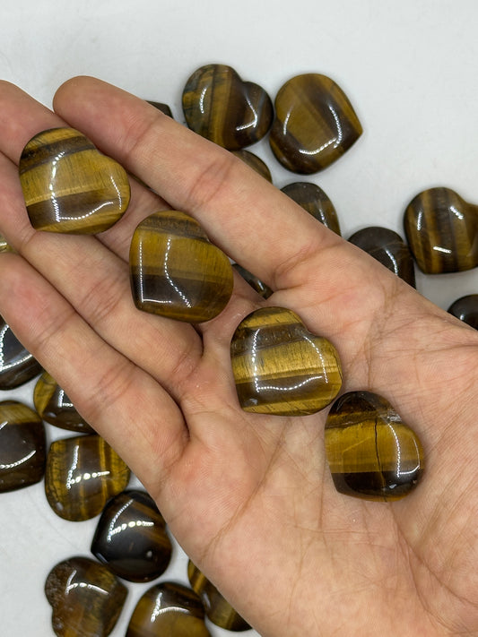 Mini Tiger Eye Hearts image 0