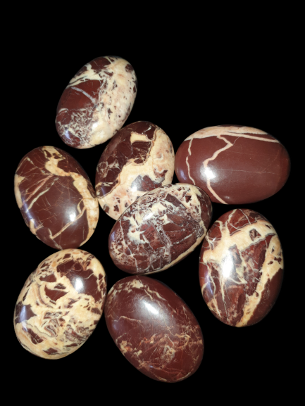 Cocoa Jasper Palm Stones image 0