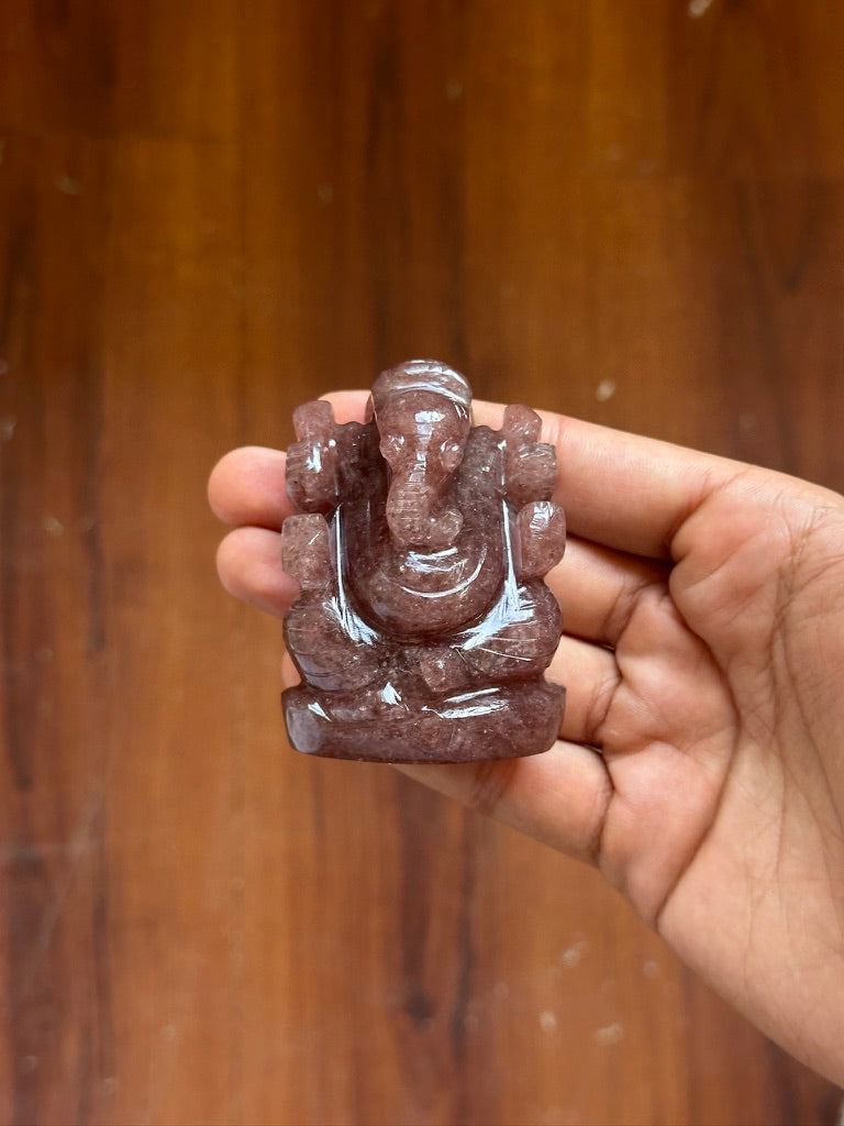 Strawberry Quartz Ganesh image 2