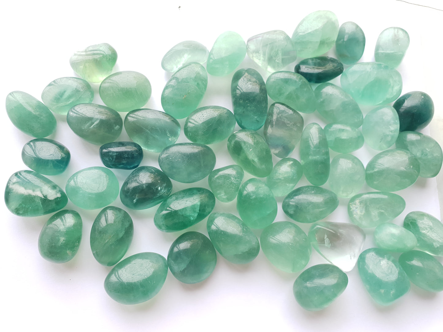Green Fluorite Tumbled Stones image 0