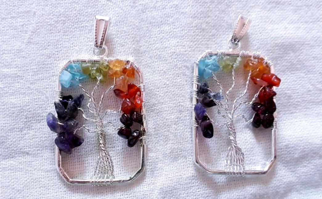 Rainbow Tree of Life Pendants image 2