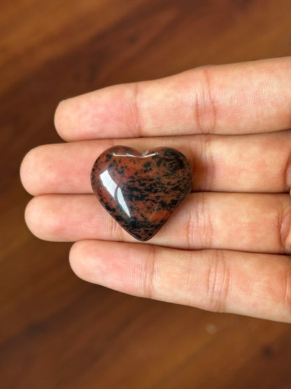 Mini Mahogany Obsidian Hearts image 1