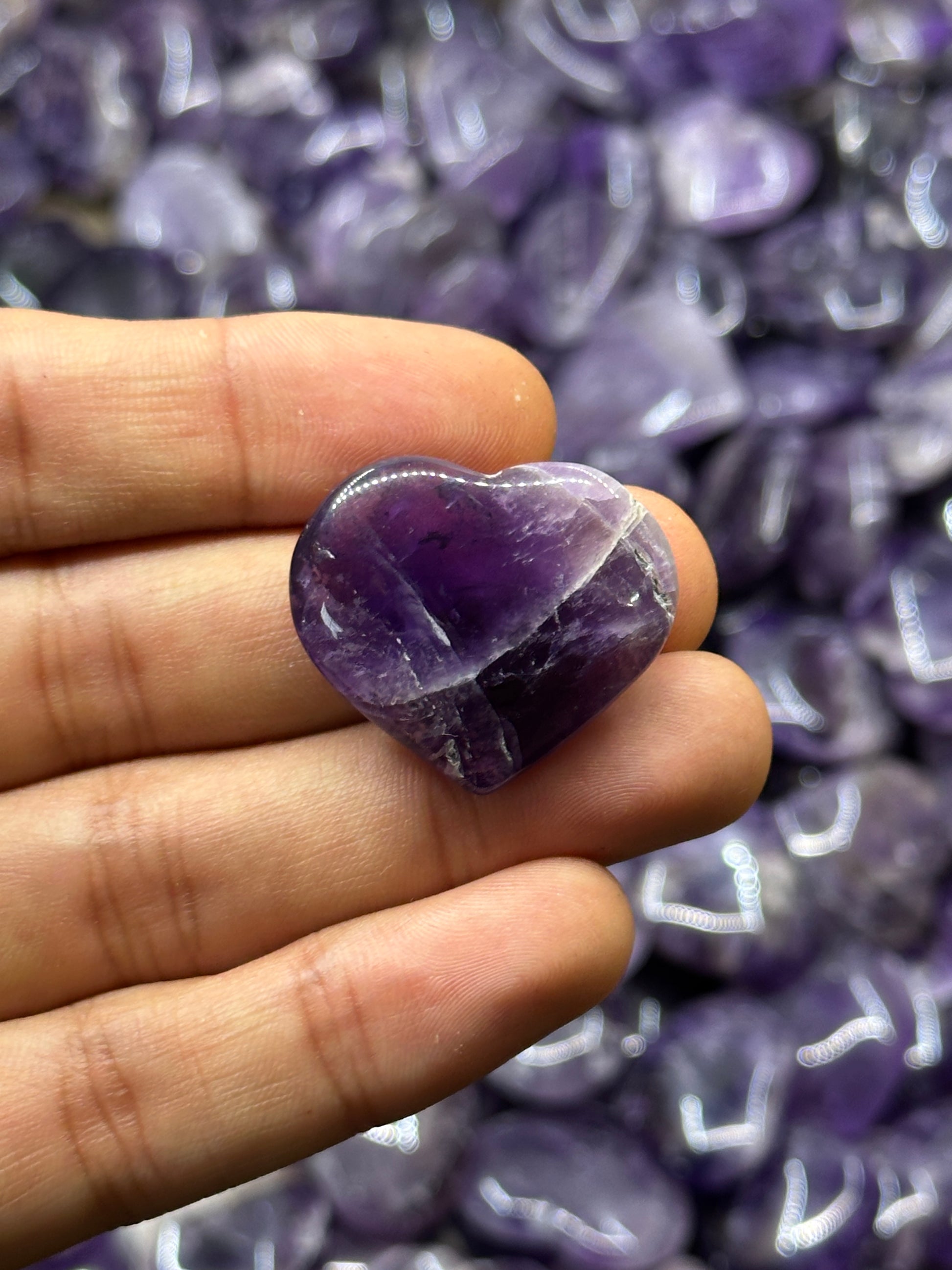 Mini Amethyst Hearts image 1