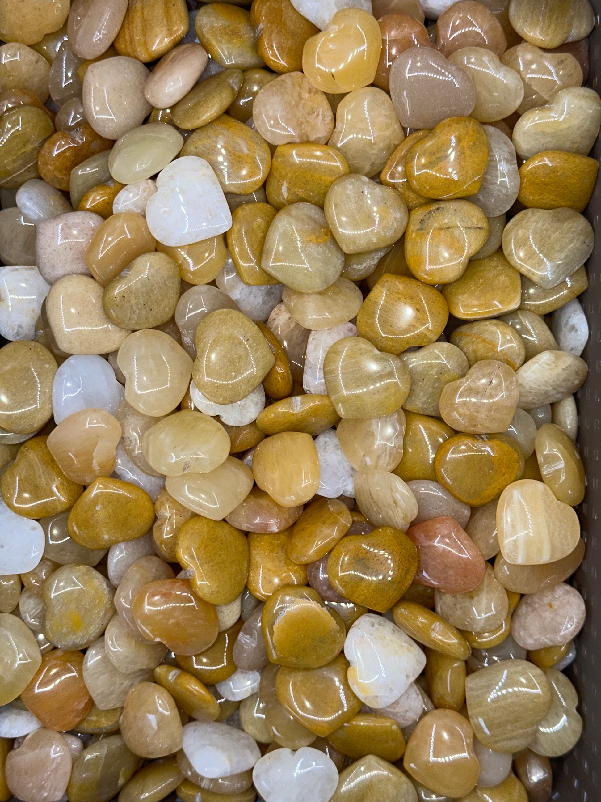Mini Yellow Aventurine Hearts image 2