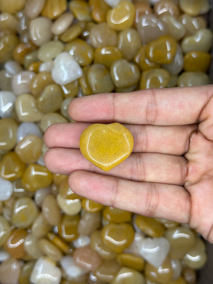 Mini Yellow Aventurine Hearts image 5