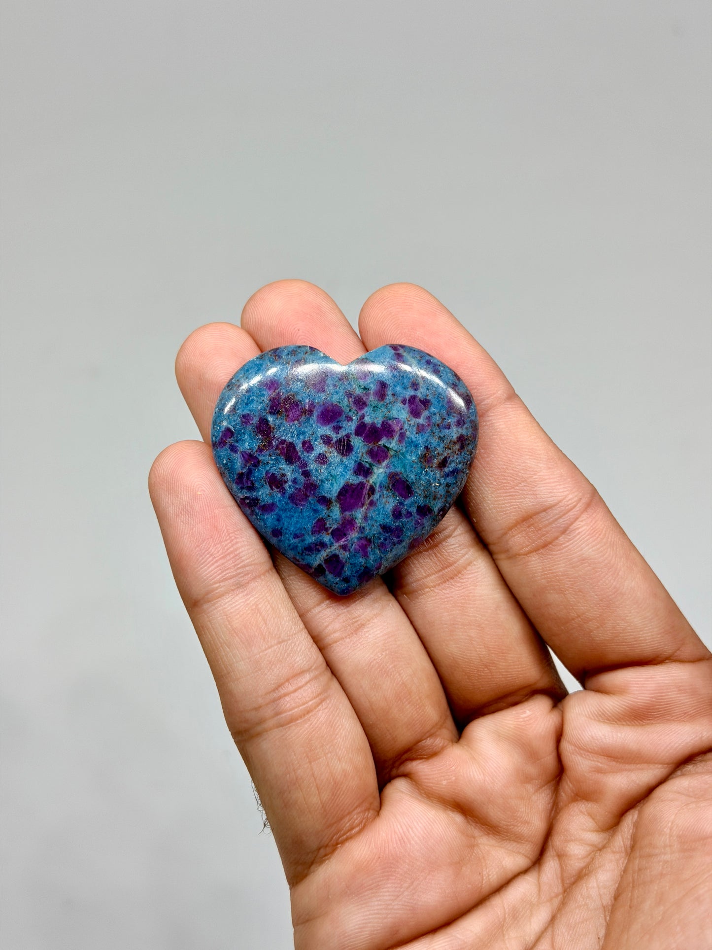 Ruby in Kyanite Mini Heart