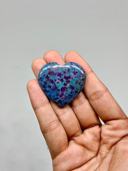Ruby in Kyanite Mini Heart