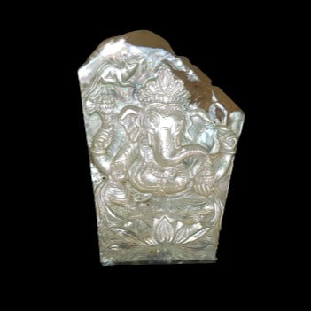 Mother of Pearl Carved Ganeshas image 1