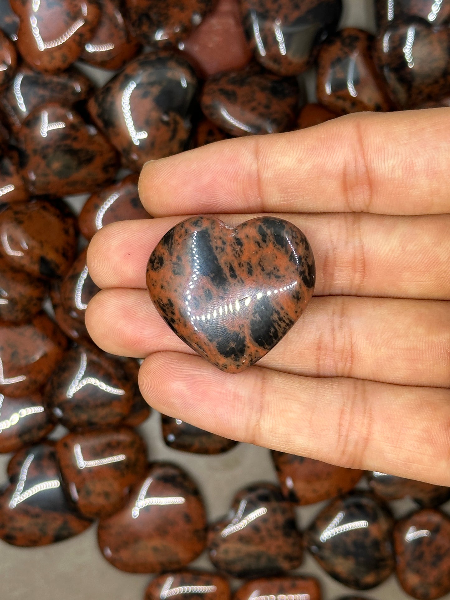 Mini Mahogany Obsidian Hearts image 2