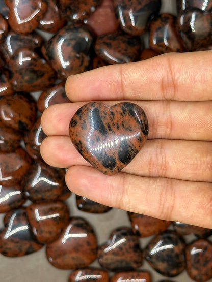 Mini Mahogany Obsidian Hearts image 2
