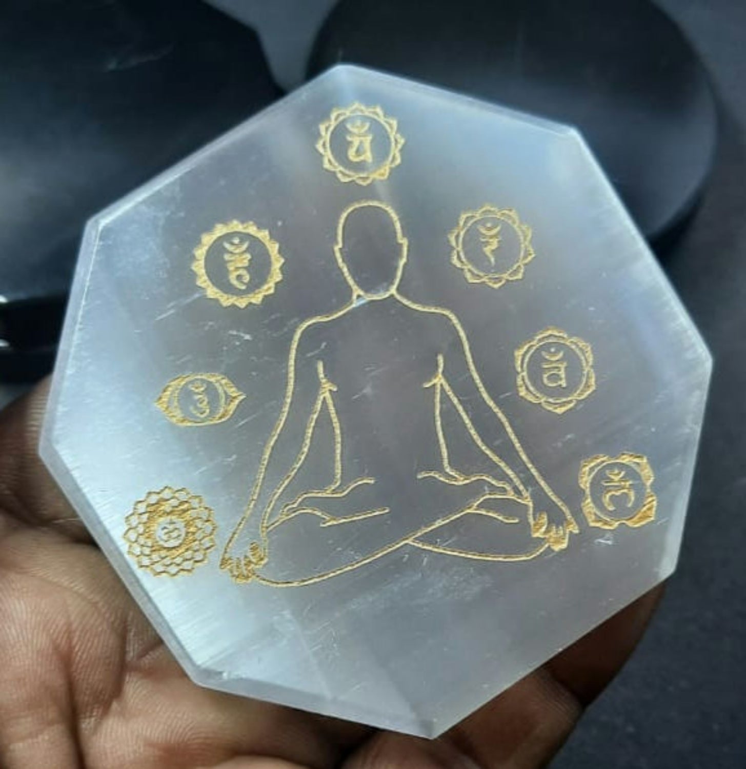 Selenite Plates w engraved Reiki Symbols  image 3