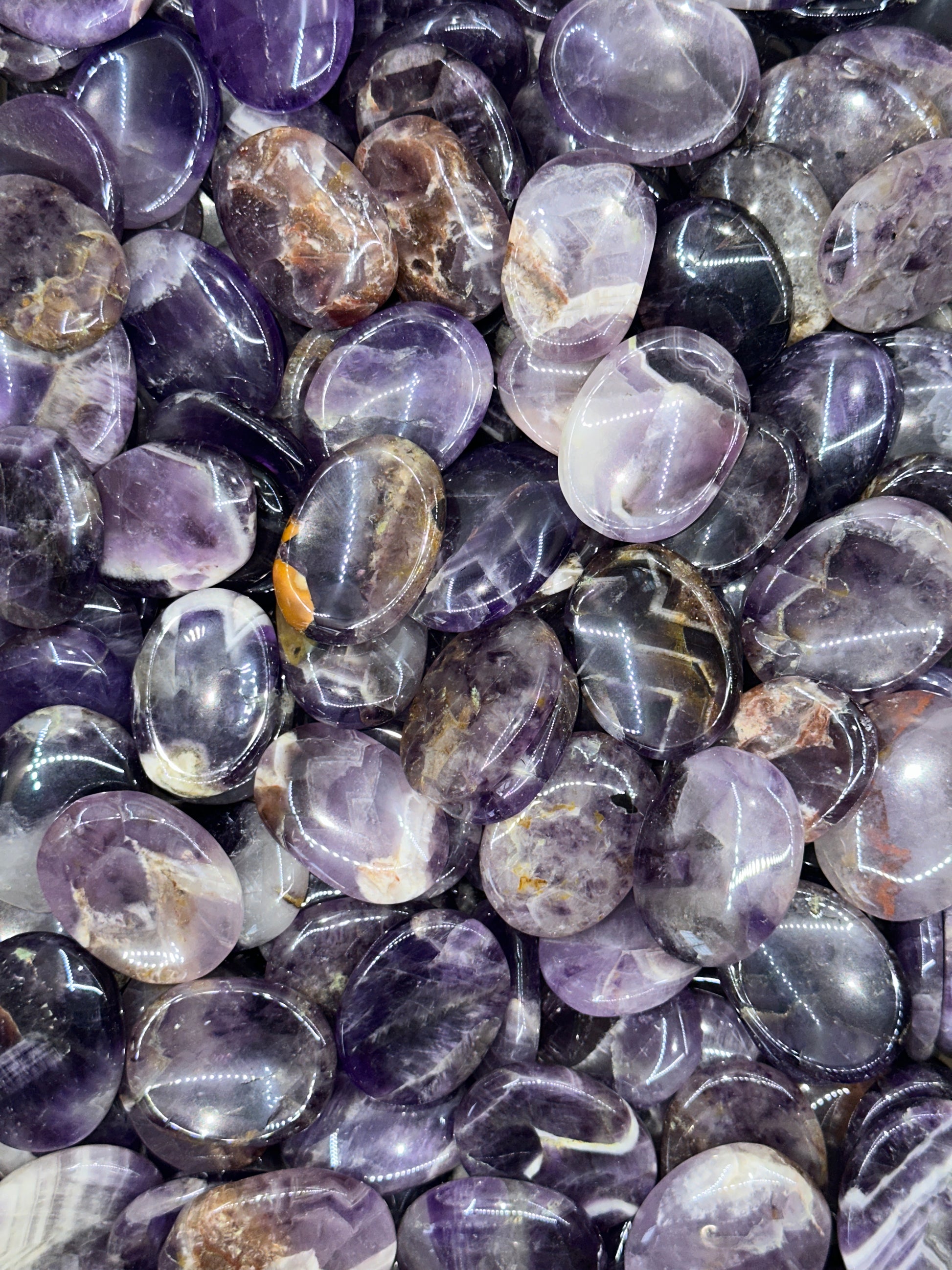 Chevron Amethyst Worry Stones image 3