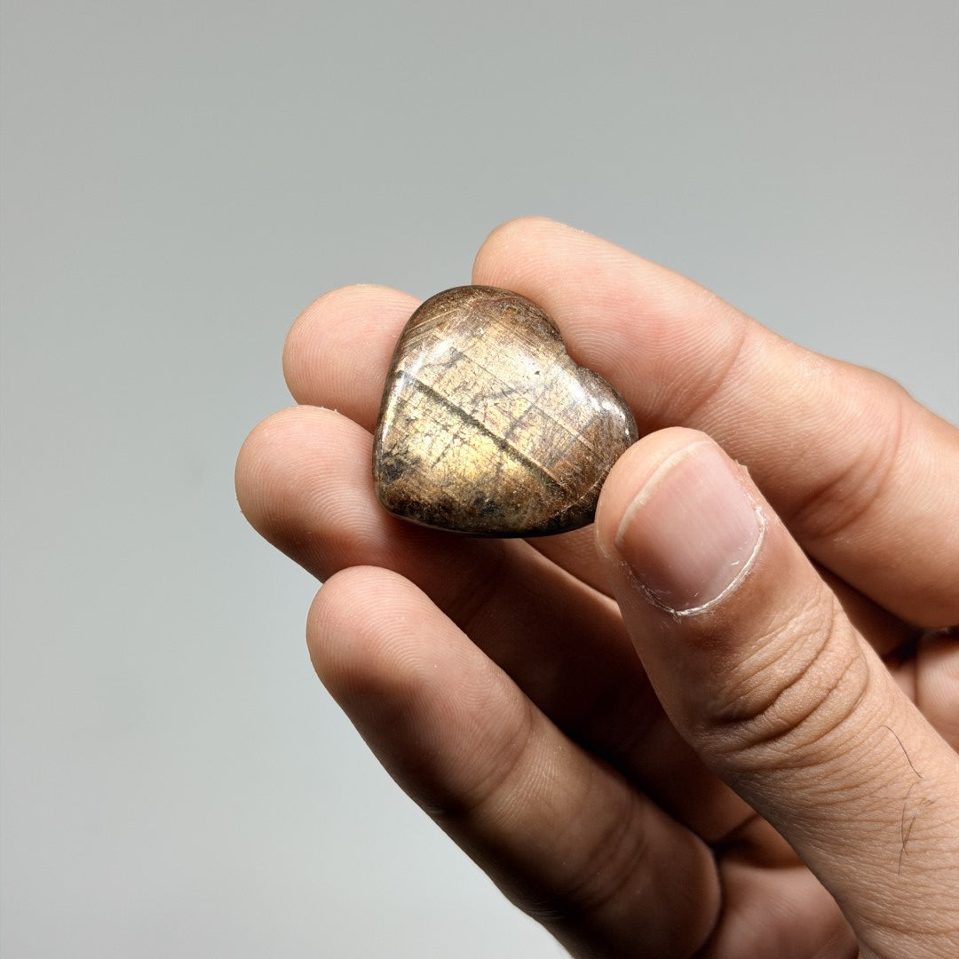 Golden Sapphire Mini Heart