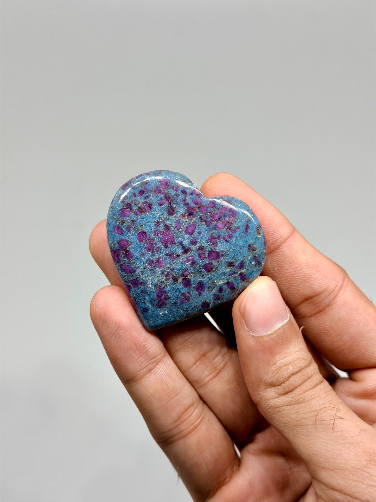 Ruby in Kyanite Mini Heart