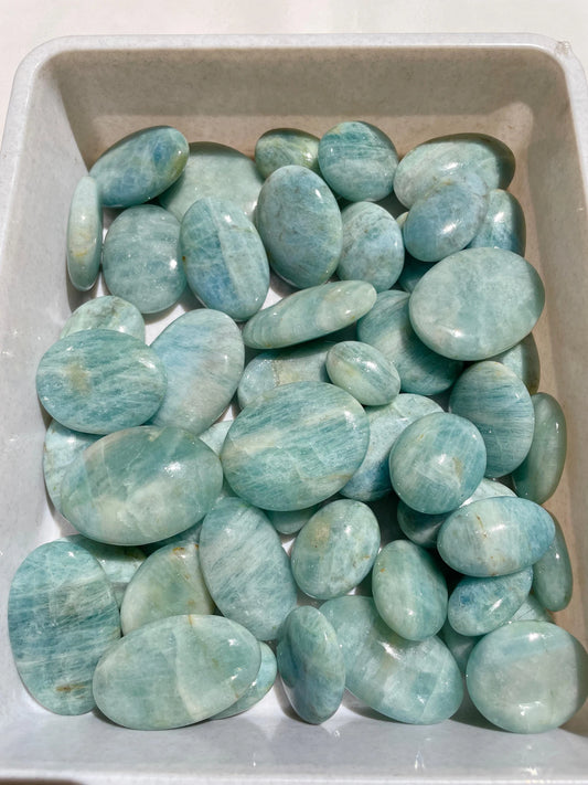 Aquamarine Palmstones (1kg) - AAA