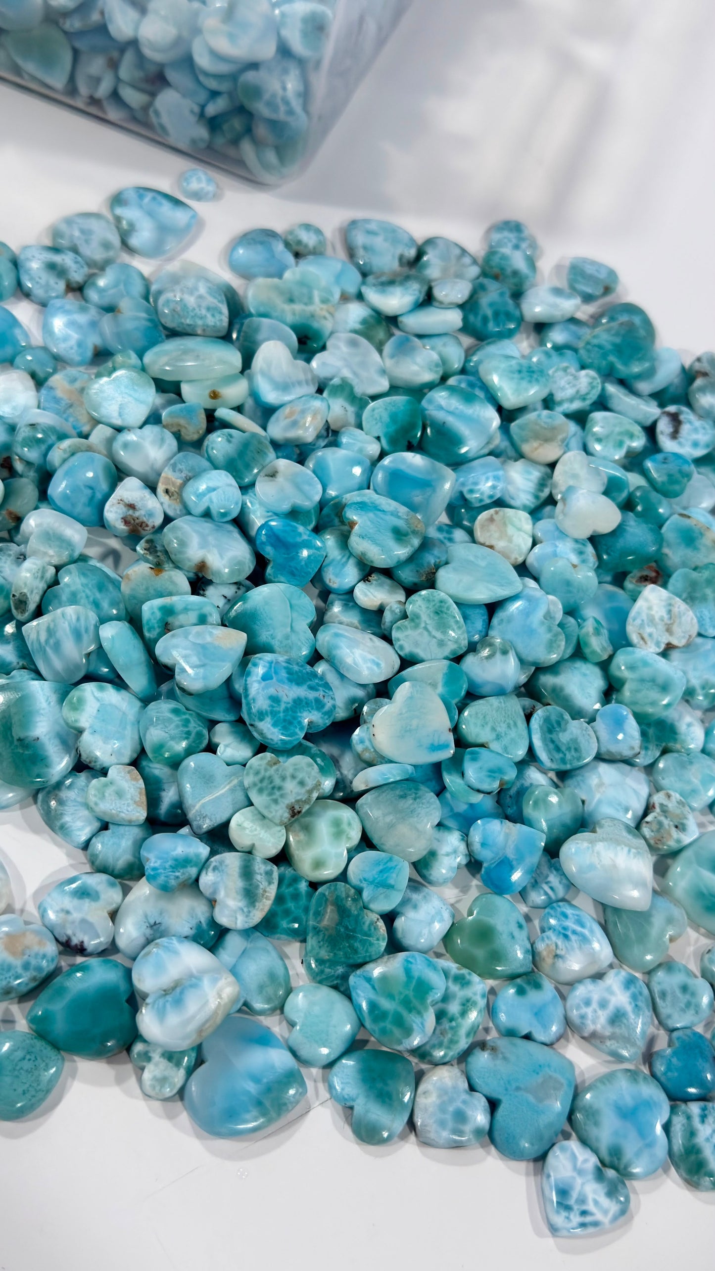 Larimar Hearts - 3 kg lot